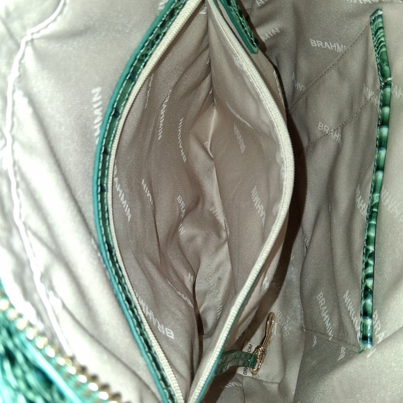 Brahmin Leia Croc Embossed Leather Crossbody Bag - Picture 11 of 11